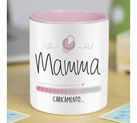 LA MENTE ES MARAVILLOSA - Taza de Cerámica con Frase en Italiano para la Mejor Mamá | Mamma, Caricamento | 330 ml Regalo Original con Amor del Día de la Madre, Taza de Café y Té