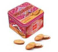 La Mère Poulard | Galletas de mantequilla pura con caramelo salado | Lata metálica de galletas de mantequilla francesas grandes - 472,5 g | Latas de repostería para decorar la cocina | Regalo de galle