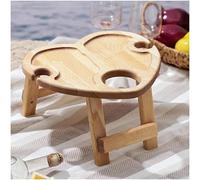 La mesa de picnic al aire libre tiene un diseño en forma de corazón, las patas de la mesa son plegables y fáciles de transportar adecuadas para el hogar acampar al aire libre jardines de playa etc.