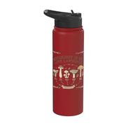 La micología es mi amor Lenguaje Cazador de hongos Amante de los hongos Stainless Steel Insulated Water Bottle