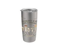 La micología es mi amor Lenguaje Cazador de hongos Amante de los hongos Vaso térmico de acero inoxidable de doble pared