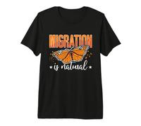 La migración es entomólogo Natural Mariposa Monarca Milkweed Camiseta Premium