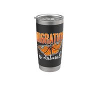 La migración es entomólogo natural Mariposa Monarca Milkweed Vaso térmico de acero inoxidable de doble pared
