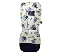 La Millou Colección Organic Jersey - Cojín para cochecito - Hello World - Terciopelo gris oscuro