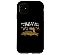 La mina de pesca de truchas es tan grande que tengo que usar dos manos Carcasa para iPhone 11