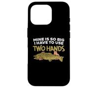 La mina de pesca de truchas es tan grande que tengo que usar dos manos Carcasa para iPhone 16 Pro