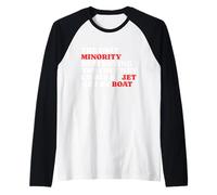 La minoría Que destruye el país Viene en Jet no en Barco Camiseta Manga Raglan