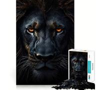 La Mirada del León Rompecabezas de 1000 Piezas para Adolescentes Puzzle Wise Think Toy Simple Fun Tight Cut Santa Wish Pick 38x52cm