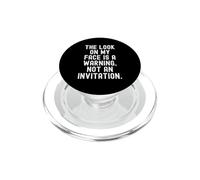 la Mirada en mi Cara es una Advertencia, no una invitación Bold PopSockets PopGrip para MagSafe