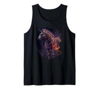 La mística Cebra Colorida una Leyenda de la Naturaleza. Camiseta sin Mangas