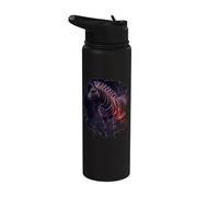 La mística cebra colorida una leyenda de la naturaleza. Stainless Steel Insulated Water Bottle