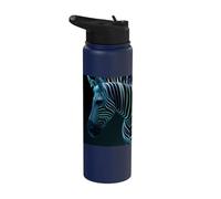 La mística cebra colorida una leyenda de la naturaleza. Stainless Steel Insulated Water Bottle