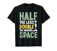 La mitad de las piernas doblan el espacio de estacionamiento amputado Camiseta