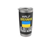 La mitad ucraniana es mejor que nadie Cita divertida de Ucrania Vaso térmico de acero inoxidable de doble pared