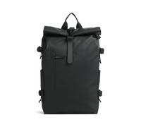 La mochila Rains Rolltop Large es una compañera estilosa y práctica para tus aventuras urbanas y desplazamientos diarios. Está hecha de un resistente tejido de poliuretano repelente al agua que mantie