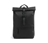 La mochila Rolltop de Rains es la compañera urbana definitiva, diseñada para desplazamientos por la ciudad a pie o en bici con un exterior elegante de poliuretano repelente al agua que mantiene tus co