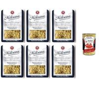 La Molisana Insalata di Pasta N°72, semola di grano duro, Grano decorticato a pietra Pasta de sémola de trigo duro extraída de bronce, 6 x 500 gr+ Polpa italiana gourmet 400 gr
