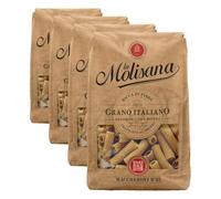 La Molisana, Macarrones Integrales Nº 37, pasta integral de solo trigo italiano - trefilada de bronce, rica en fibras, áspera y tenaz con excelente sujeción en la cocción - Paquete de 2000 g