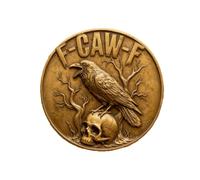 La Moneda F-Caw-F: ¡para Aquellos Que se ríen de la Vida y no Les importan Nada! Divertida Moneda de Cuervo de Libertad y Humor, Moneda de Metal de Doble Cara con diseño de Cuervo (#B)