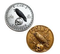 La Moneda F-Caw-F: ¡para Aquellos Que se ríen de la Vida y no Les importan Nada! Divertida Moneda de Cuervo de Libertad y Humor, Moneda de Metal de Doble Cara con diseño de Cuervo (#AB-2Pc)
