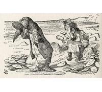 La morsa y el carpintero. Ilustración de Sir John Tenniel (1820 - 1914). Del libro A través del espejo y lo que Alicia encontró allí por Lewis Carroll publicado Londres 1912. Impresión de póster de