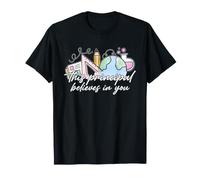 La motivación del Director de la Escuela cree en ti Líder educador Camiseta