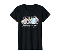 La motivación del Director de la Escuela cree en ti Líder educador Camiseta gráfica económica, Mujer, Negro, XL