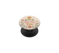 La motivación Floral del Crecimiento Personal Crece a tu Propio Ritmo PopSockets PopGrip Adhesivo