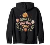 La motivación Floral del Crecimiento Personal Crece a tu Propio Ritmo Sudadera con Capucha