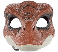 La mscara Velociraptor de Jurassic World Mundial inspirada en la pelcula con la apertura de la textura realista de la mandbula y las aberturas