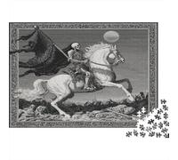 La Muerte Monta un Hermoso Caballo Blanco Rompecabezas para Adultos || 1000pcs (75x50cm) Juegos EduGatoivos De Decoración del Hogar