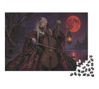 La Muerte y la Doncella Puzzle 1000 Piezas Adultos Y Niños,Rompecabezas,Desafío,14 Años+ Romance Oscuro Gótico,Premium,Cartón,Deco Pared,Regalo Ideal,Anti-estrés,Relax,Reto,Educativo 70x50cm