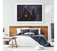 La Muerte y la Doncella Puzzle De Madera 1000 Piezas Adultos Y Niños,Regalo Ideal,Deco Pared Romance Oscuro Gótico,Desafío,Rompecabezas,14 Años+,Anti-estrés,Relax,Reto,Madera,Educativo (75x50cm)