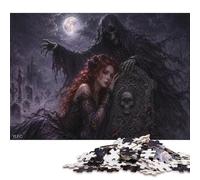 La Muerte y la Doncella Puzzle De Madera 500 Piezas Adultos Y Niños,Deco Pared,Regalo Ideal,14 Años+ Romance Oscuro Gótico,Madera,Rompecabezas,Anti-estrés,Relax,Desafío,Reto,Educativo (52x38cm)