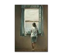 La mujer en la ventana lienzo pintura Salvador Dali cartel e impresión arte de pared imágenes para sala de estar decoración de pared 40x60cm sin marco
