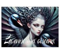La muse aux oiseaux (Calendrier mural 2026 DIN A4 vertical), CALVENDO calendrier mensuel: Association magique d'un oiseau et d'une belle muse, créée avec l'IA.