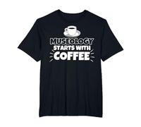 La museología Comienza con el Regalo Divertido del café Camiseta, Hombre Tallas Grandes, Negro, 5X Alto