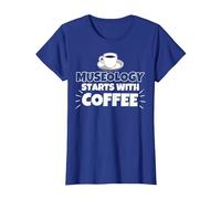 La museología Comienza con el Regalo Divertido del café Camiseta, Mujer, Azul Real, M