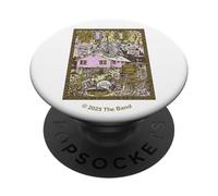 La música de la banda de ilustración rosa grande PopSockets PopGrip Adhesivo