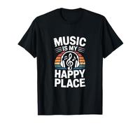 La música Divertida es mi Lugar Feliz Diciendo Amante Camiseta