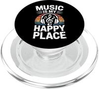 La música Divertida es mi Lugar Feliz Diciendo Amante PopSockets PopGrip para MagSafe