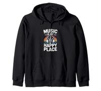 La música Divertida es mi Lugar Feliz Diciendo Amante Sudadera con Capucha