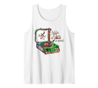 La música es Amor en Busca de una Palabra Tocadiscos Vintage Camiseta sin Mangas