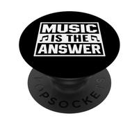 La música es la Respuesta Diseño Musical Inspirador PopSockets PopGrip Adhesivo
