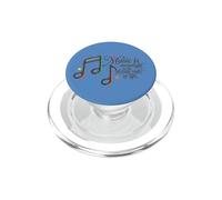La música es luz de Luna en la sombría Noche de la Vida Retro PopSockets PopGrip para MagSafe