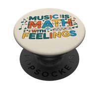 La música es matemática con Sentimientos Profesor de música Matemáticas PopSockets PopGrip Adhesivo