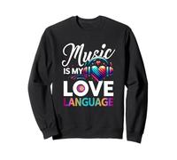 La música es mi amor Idioma Músico EDM Music Lover DJ Sudadera