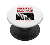 La música es mi Amor y mi Vida (Declaración del músico) PopSockets PopGrip Adhesivo