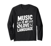 La música es mi lenguaje de Amor para los apasionados Amantes de la música Manga Larga