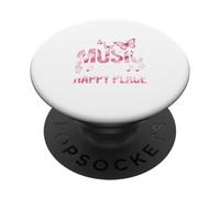 La música es mi Lugar Feliz Musical Notas Musicales Amor Música PopSockets PopGrip Adhesivo